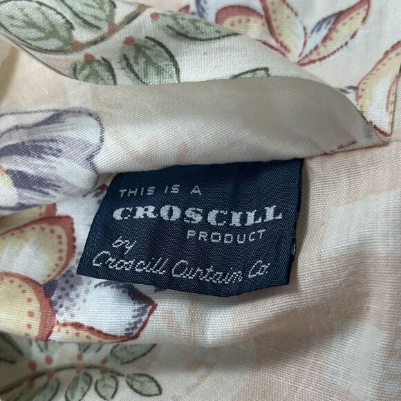 2 Vintage Croscill Floral Pillowcase Shams 30X25” Cottagecore Pink Blue USA 80s - Picture 5 of 14